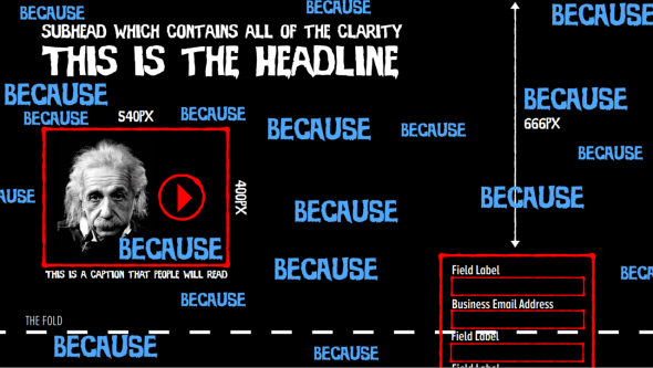 Ukázka ideální landing page Oli Gardner