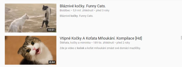 Rozdíly v názvu